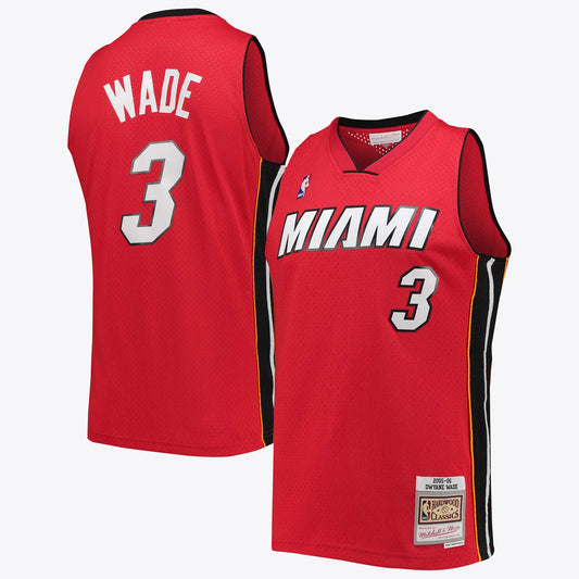 Miami Heat NBA Dwyane Wade Alternate 2005 Hardwood Classics Swingman Jersey By Mitchell & Ness