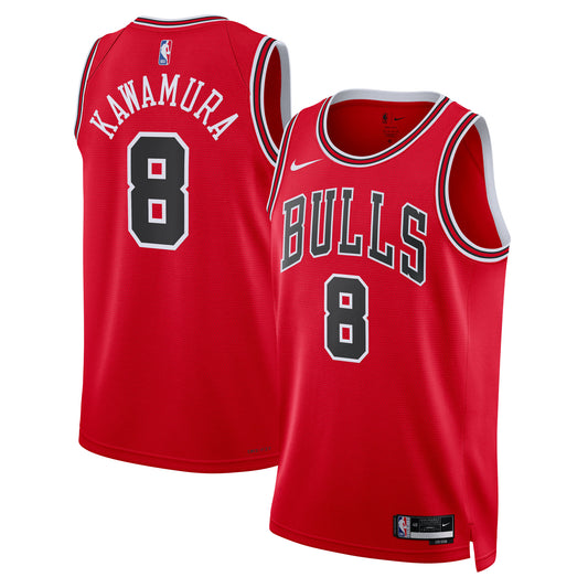 Chicago Bulls Nike Icon Edition Swingman Jersey - Red - Yuki Kawamura - Unisex