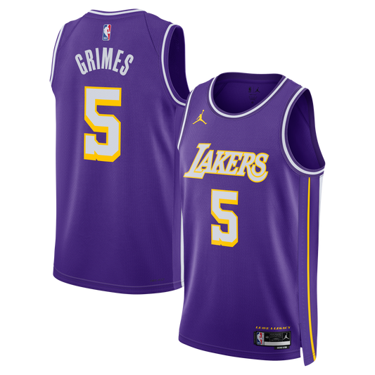 Los Angeles Lakers Jordan Brand Statement Edition Jersey - Purple - Quentin Grimes - Unisex