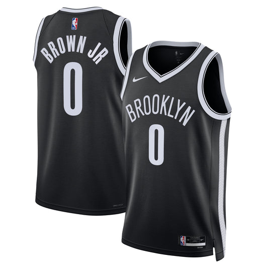 Brooklyn Nets Nike Icon Swingman Jersey - Black - Mikel Brown Jr. - Unisex