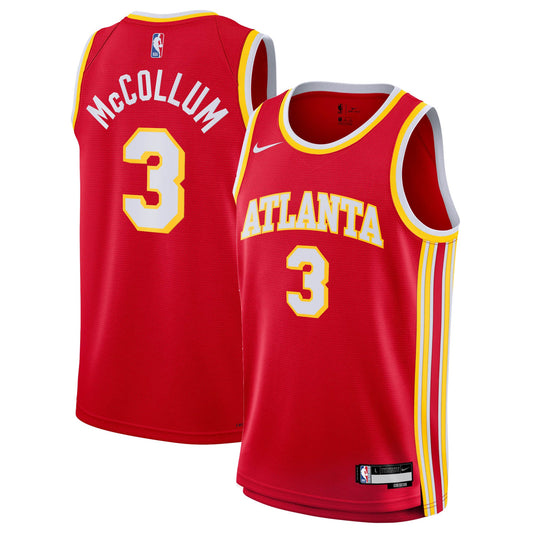 Atlanta Hawks Nike Icon Edition Swingman Jersey - Red - CJ McCollum - Youth