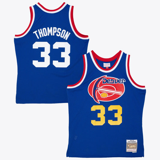 Denver Nuggets Mitchell & Ness David Thompson 1975 Dark Authentic Jersey - Royal Blue