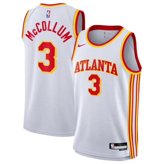 Atlanta Hawks Nike Association Edition Swingman Jersey - White - CJ McCollum - Youth