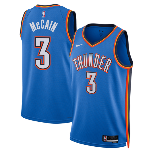 Oklahoma City Thunder Nike Icon Edition Swingman Jersey - Blue - Jared McCain - Unisex