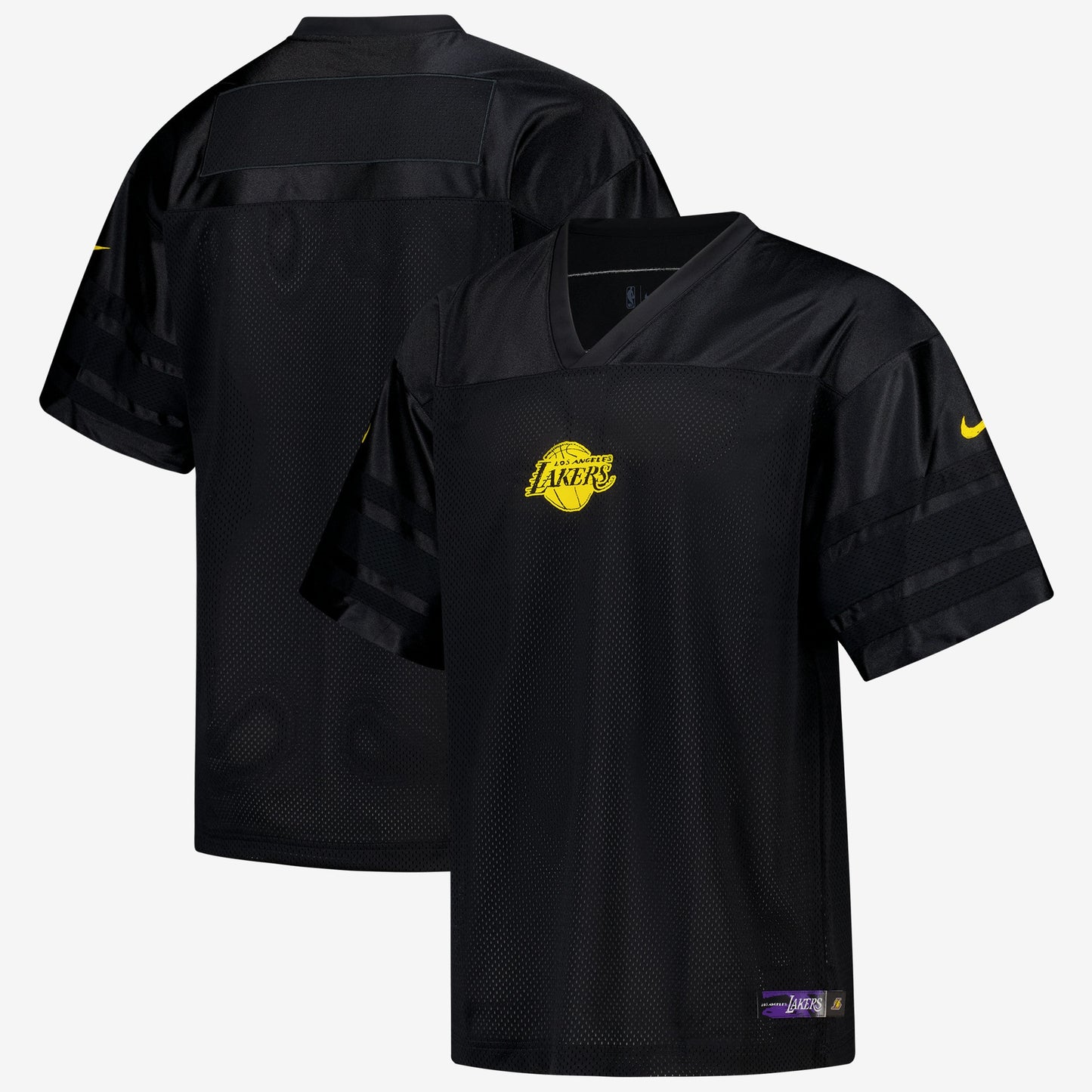 Los Angeles Lakers Nike Courtside Football Jersey - Black - Mens