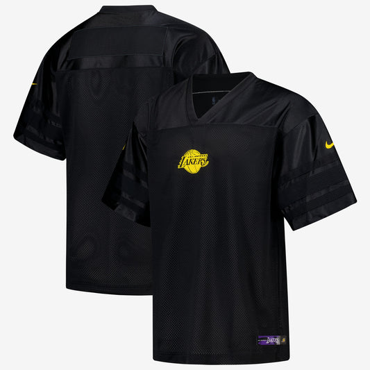 Los Angeles Lakers Nike Courtside Football Jersey - Black - Mens