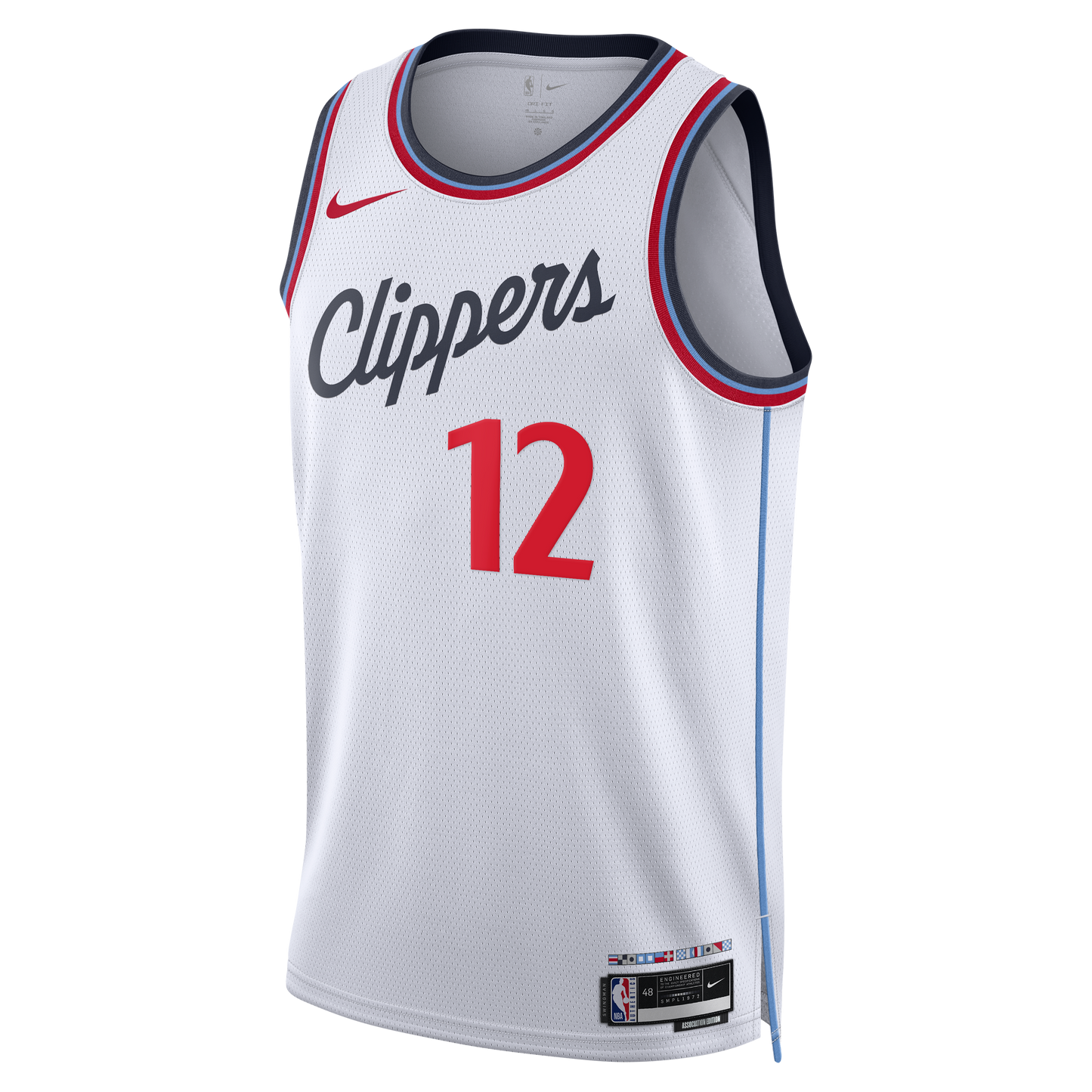 Los Angeles Clippers Nike Replica Association Edition Swingman Jersey - White - Nick Martinelli - Unisex