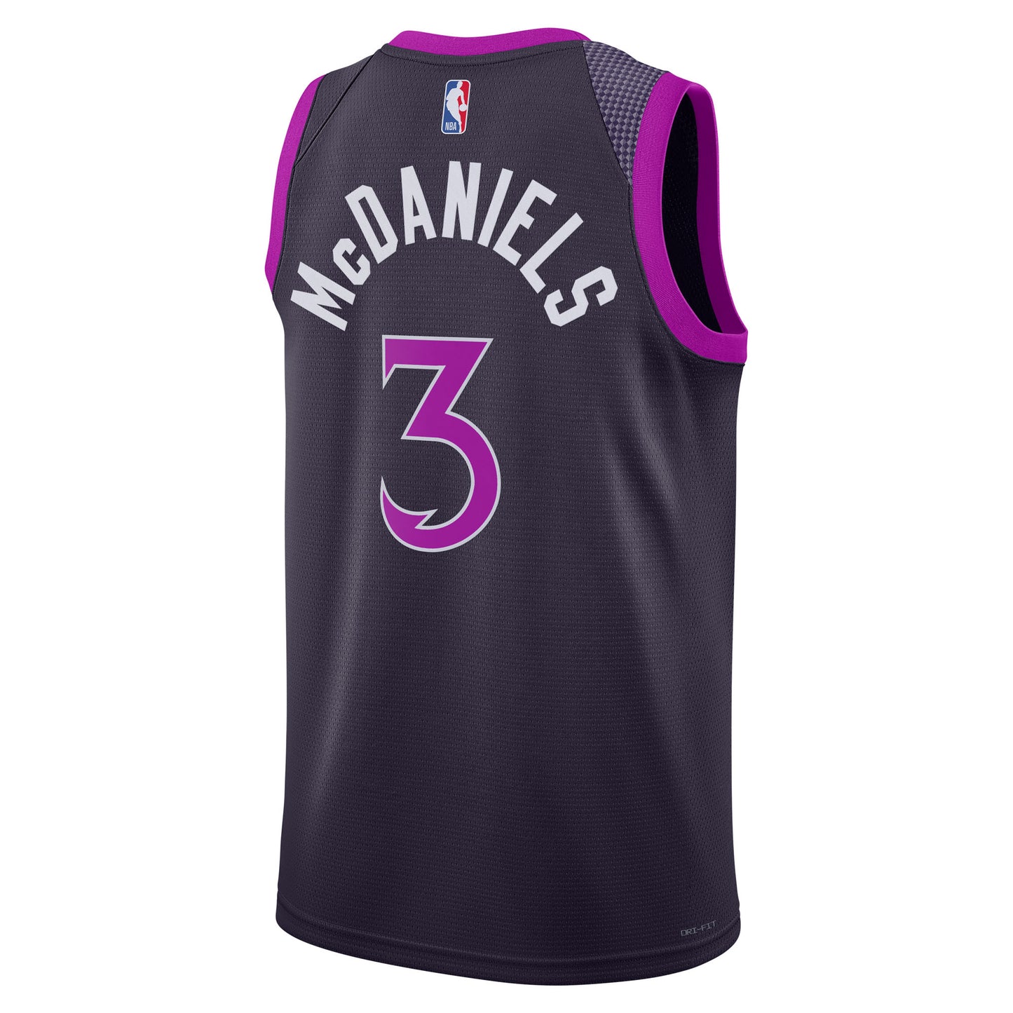 Minnesota Timberwolves Nike 2025/26 City Edition Swingman Jersey - Black - Jaden McDaniels - Unisex