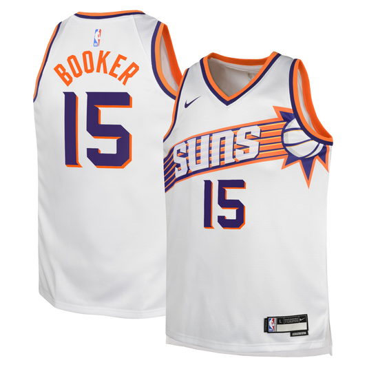 Phoenix Suns Nike Association Edition Swingman Jersey - White - Devin Booker - Youth