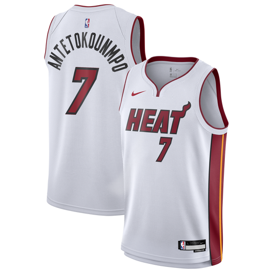 Miami Heat Nike Association Edition Swingman Jersey - White - Giannis Antetokounmpo - Youth
