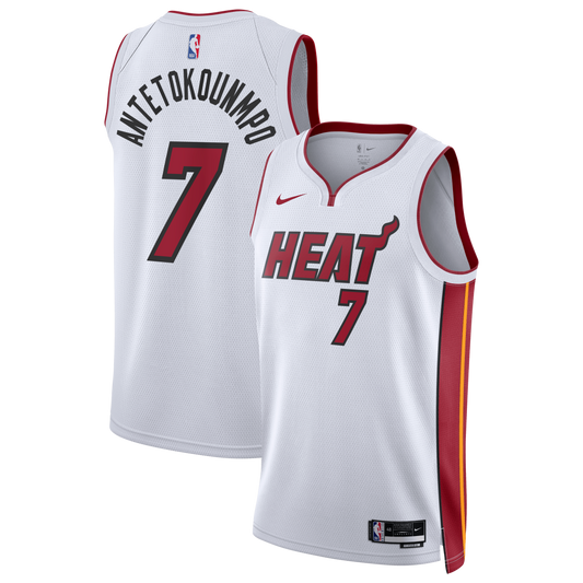 Miami Heat Nike Association Edition Swingman Jersey - White - Giannis Antetokounmpo - Unisex