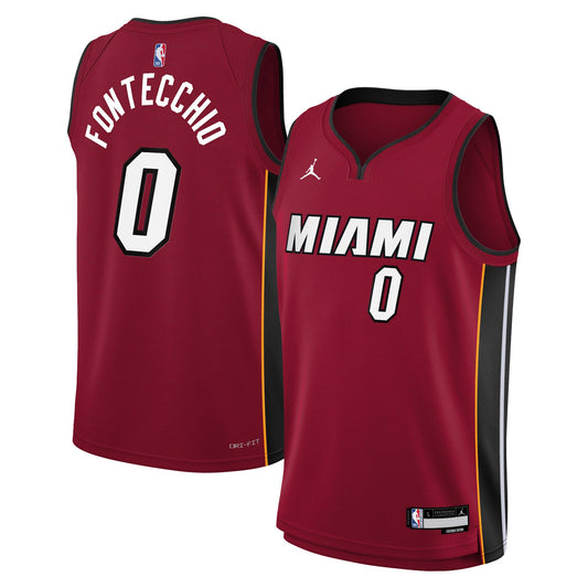 Miami Heat Jordan Brand Statement Edition Swingman Jersey - Red - Simone Fontecchio - Youth