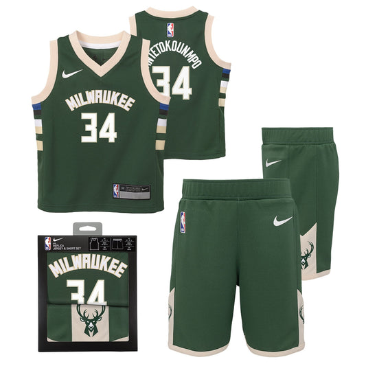Milwaukee Bucks Replica Icon Jersey Box Set - Giannis Antetokounmpo - Infant