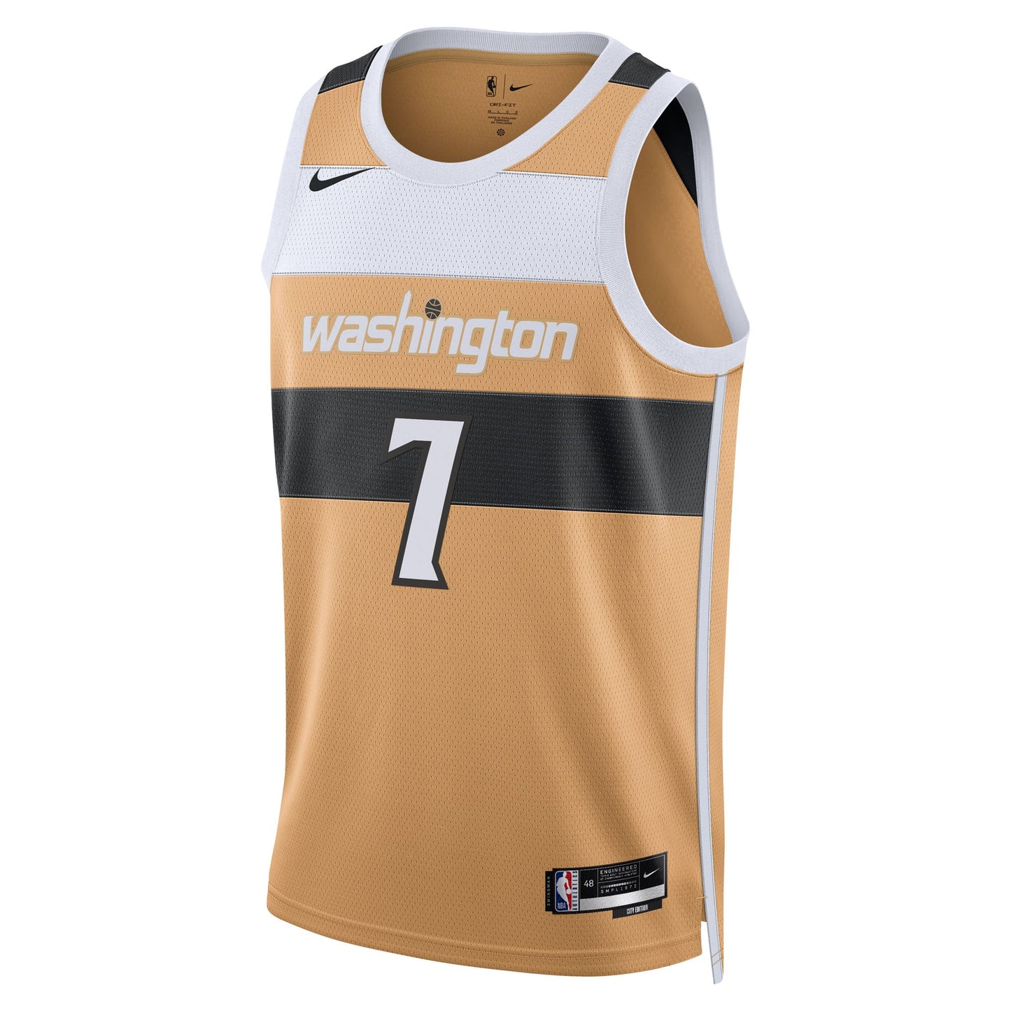 Washington Wizards Nike 2025/26 City Edition Swingman Jersey - Tan - Carlton Carrington - Unisex