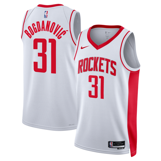 Houston Rockets Nike Association Edition Swingman Jersey - White - Bogdan Bogdanović - Unisex