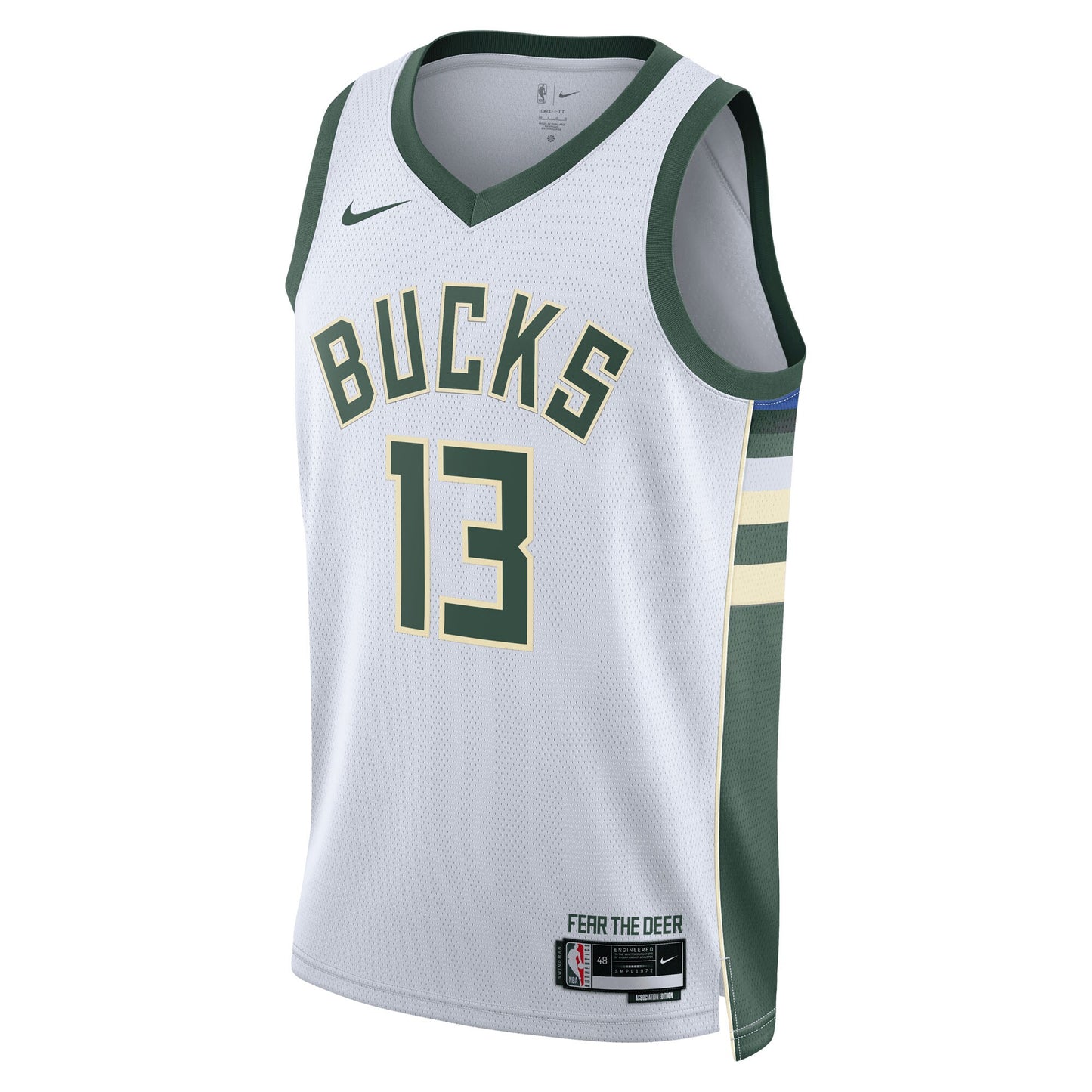 Milwaukee Bucks Nike Association Edition Swingman Jersey - White - Ryan Rollins - Unisex
