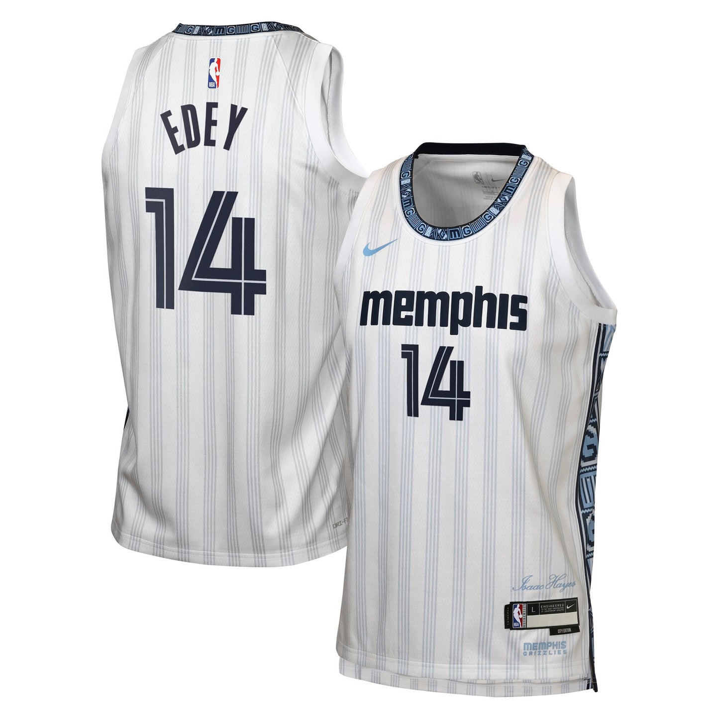 Memphis Grizzlies Nike 2025/26 City Edition Swingman Jersey - Gray - Zach Edey - Youth