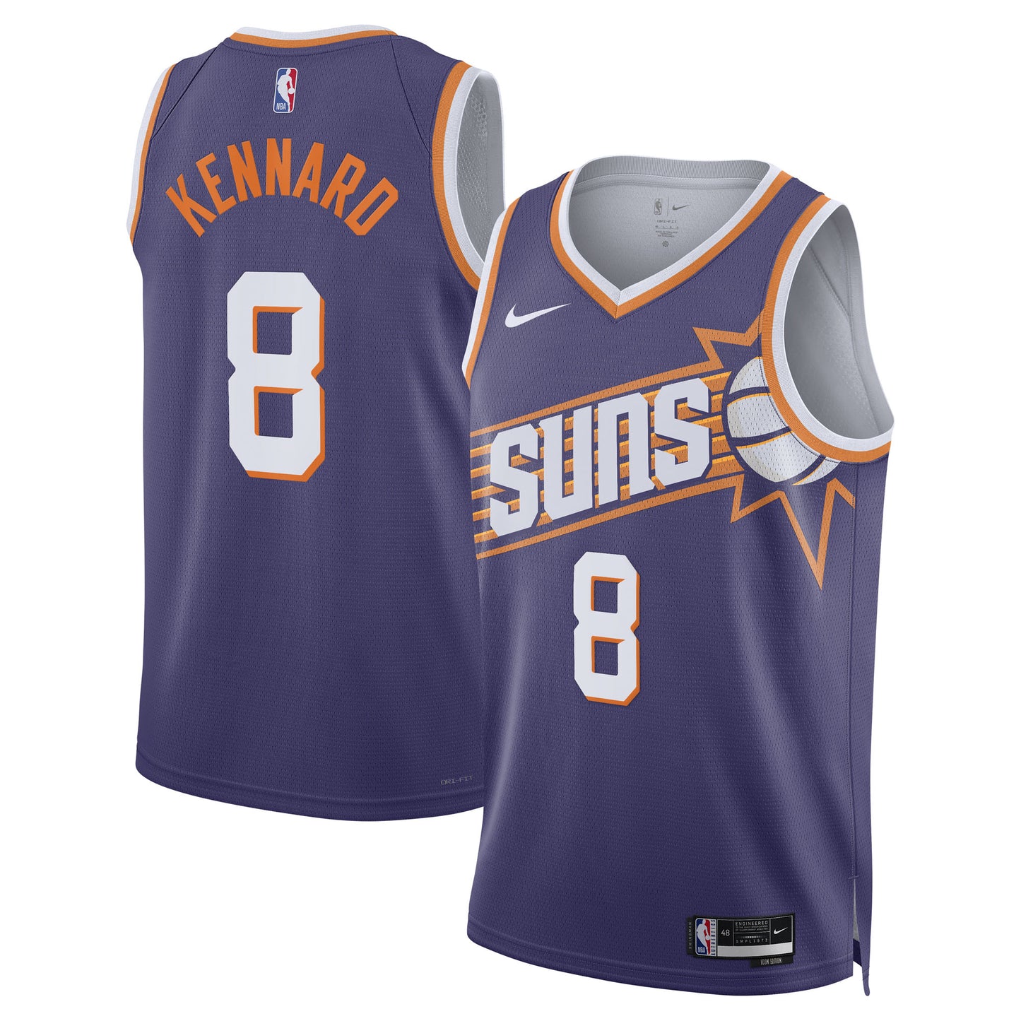 Phoenix Suns Nike Icon Edition Swingman Jersey - Purple - Luke Kennard - Unisex