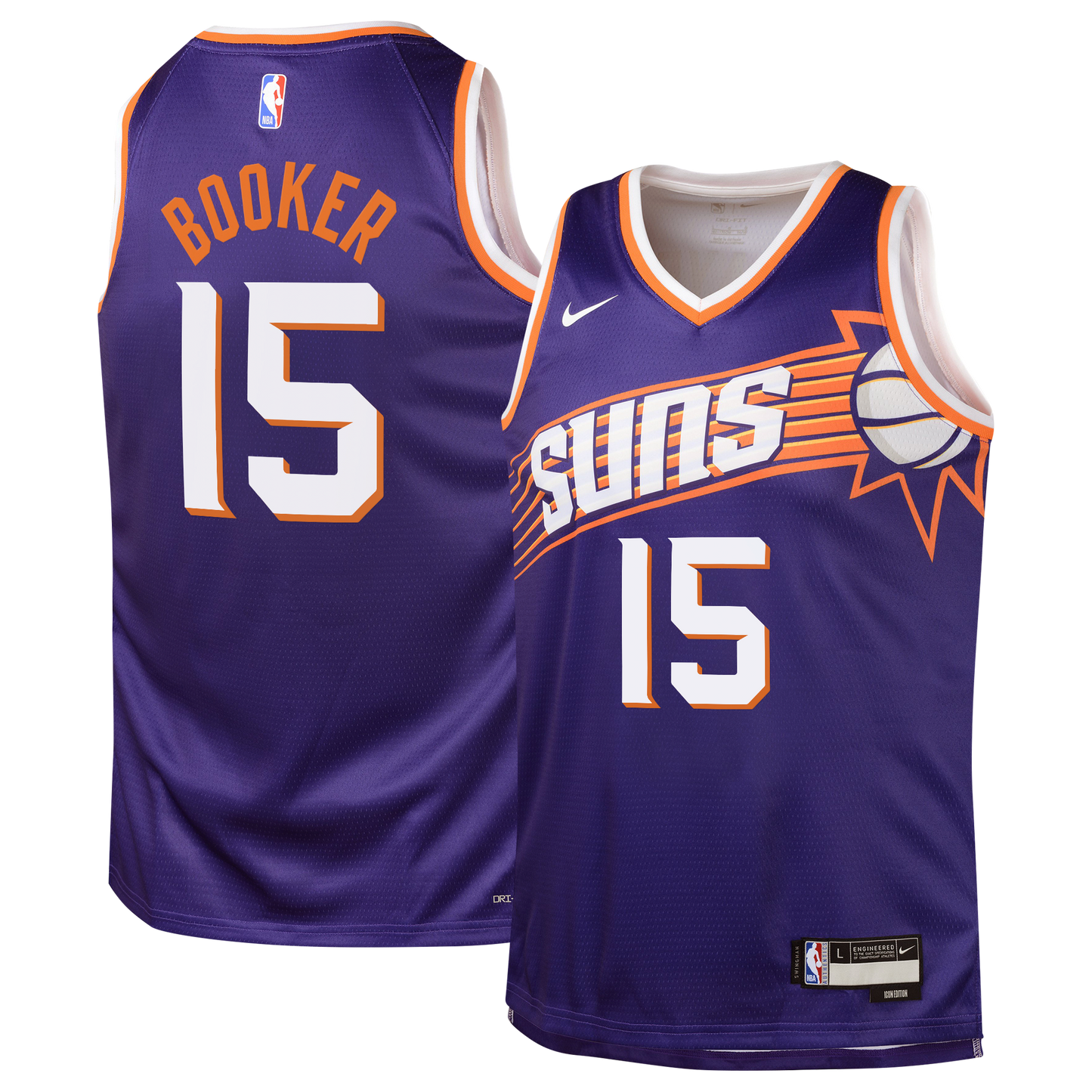 Phoenix Suns Nike Icon Edition Swingman Jersey - Purple - Devin Booker - Youth