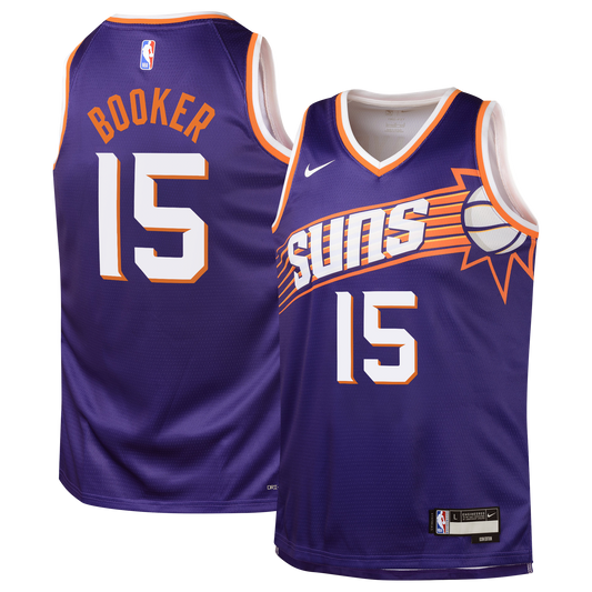 Phoenix Suns Nike Icon Edition Swingman Jersey - Purple - Devin Booker - Youth