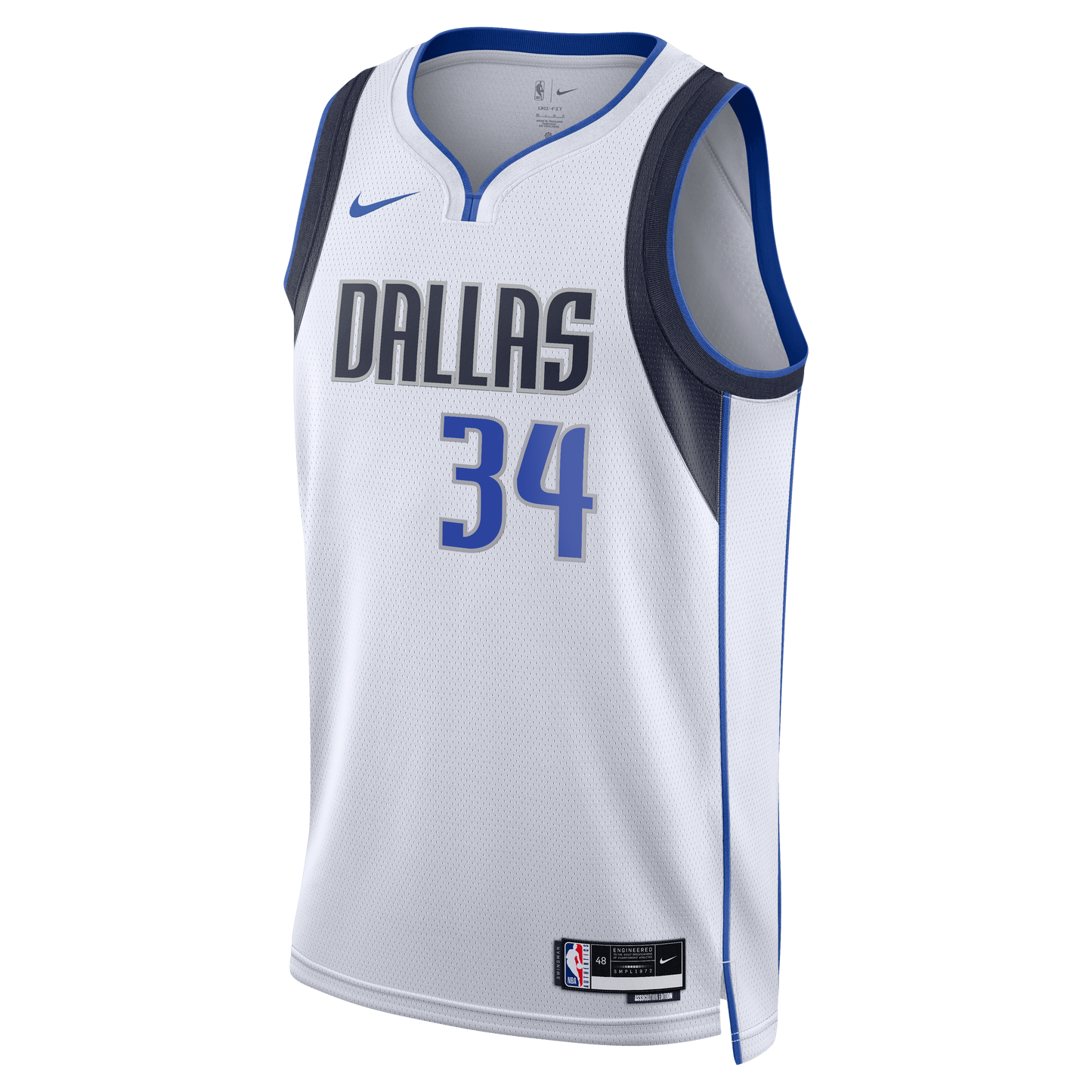 Dallas Mavericks Nike Association Edition Swingman Jersey - White - Santi Aldama - Unisex