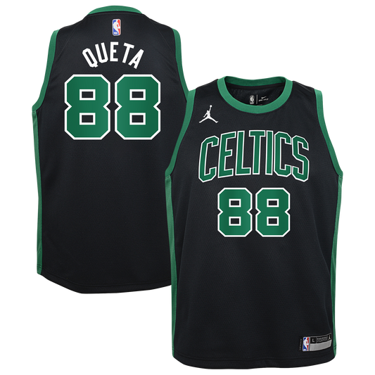 Boston Celtics Jordan Brand Statement Edition Swingman Jersey - Black - Neemias Queta - Youth