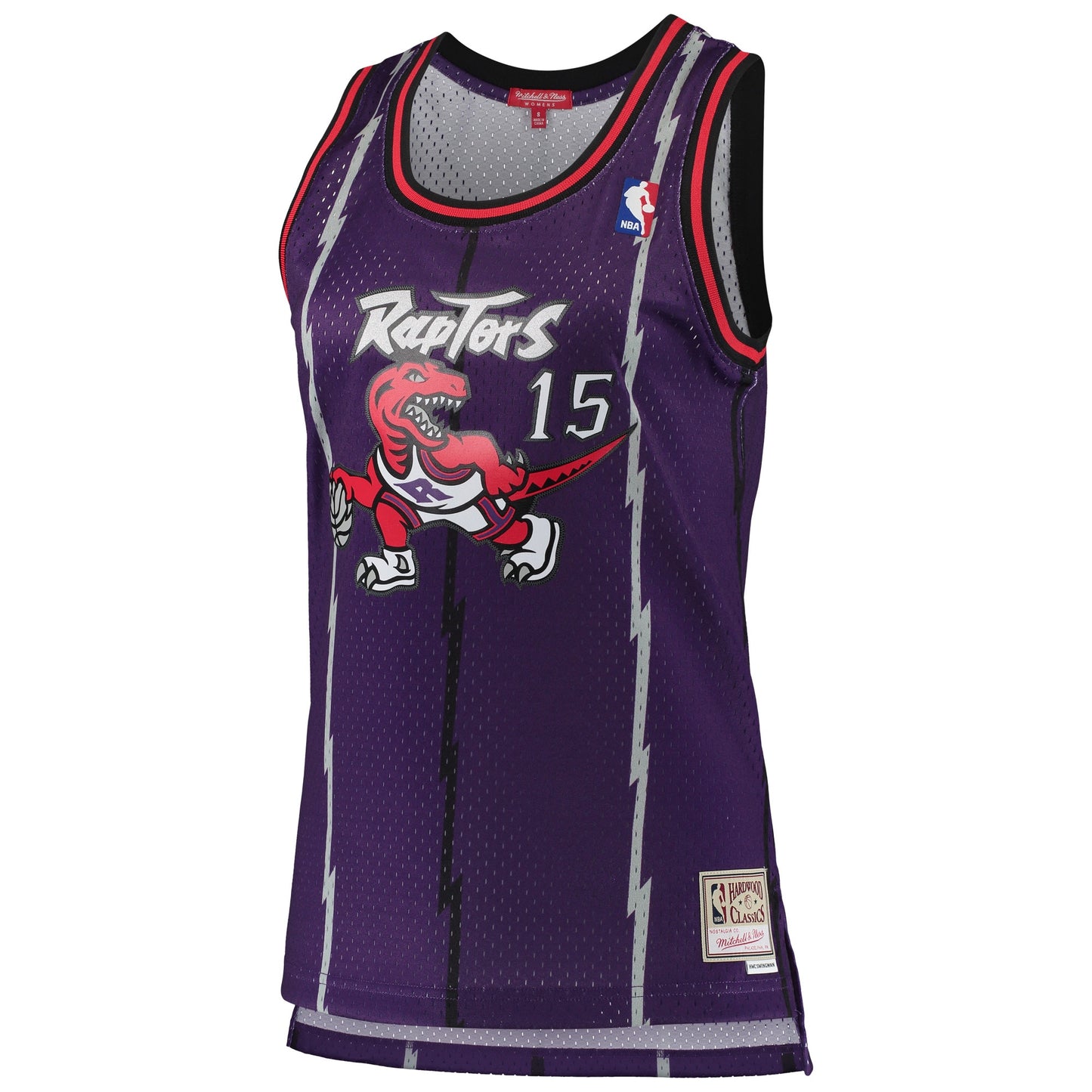 Women's Mitchell & Ness Vince Carter Purple Toronto Raptors 1998-99 Hardwood Classics Swingman Jersey