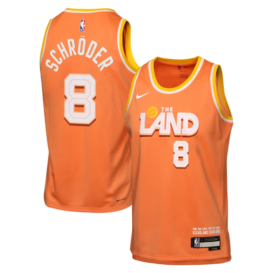 Nike Cleveland Cavaliers 2025/26 City Edition Swingman Jersey - Orange - Dennis Schröder - Youth