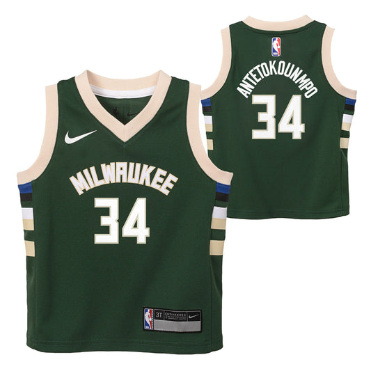 Milwaukee Bucks Nike Icon Replica Jersey - Giannis Antetokounmpo - Toddler