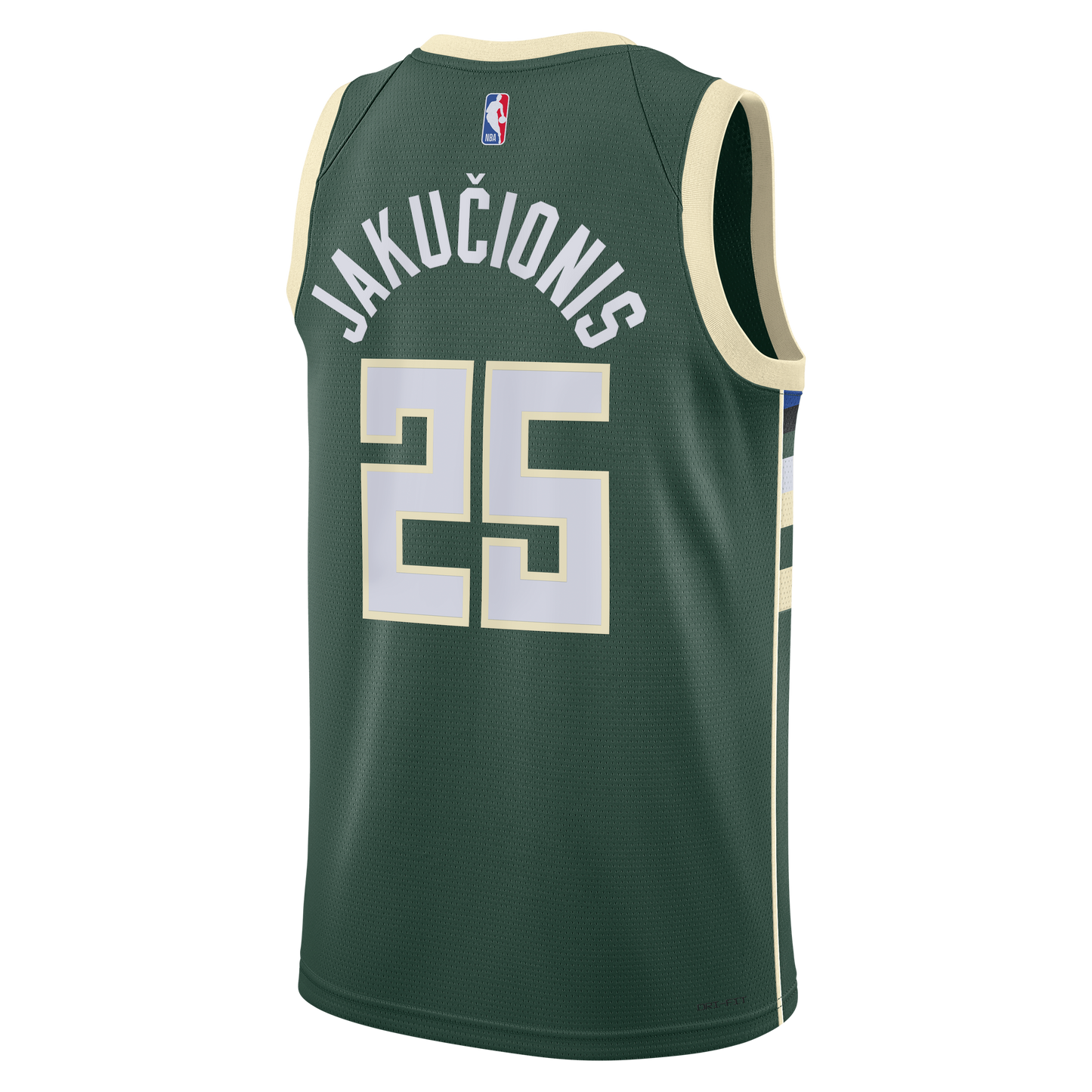 Milwaukee Bucks Nike Icon Edition Swingman Jersey - White - Kasparas Jakučionis - Unisex