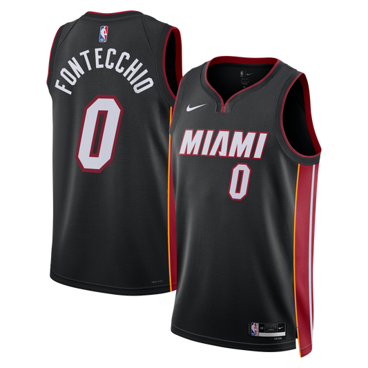 Miami Heat Nike Icon Edition Swingman Jersey - Black - Simone Fontecchio - Unisex